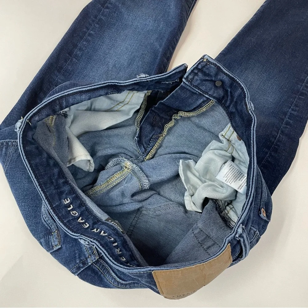American Eagle Men’s Jeans 28x30 Slim Straight Airflex Dark Wash Blue #1479